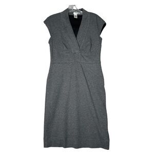 Cache Dress Women 6 Gray Sheath Office Career Business Preppy Neutral Minimalist
